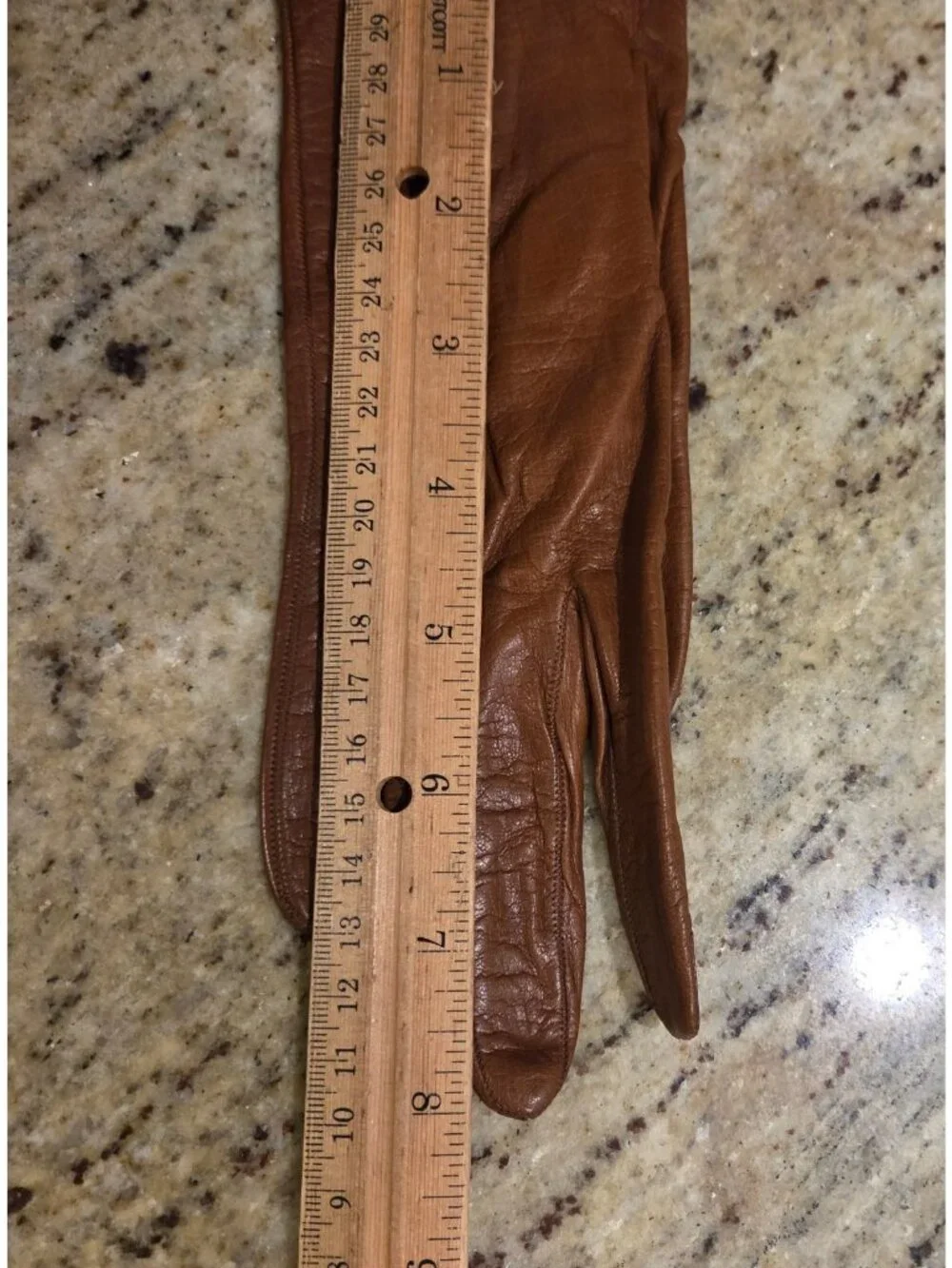 Vtg Womens Size S / 6.5 Brown Soft Kid Leather Silk Lined Formal Gloves France